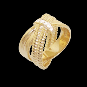 anel cruzado zirconias folheado banhado 3 camadas ouro 18k semijoia bruna brilho folheados 1