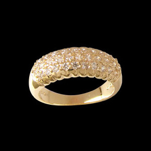 anel feminino abaulado pedras zirconia folheado banhado 3 camadas ouro 18k brilho folheados bruna semi joia 1