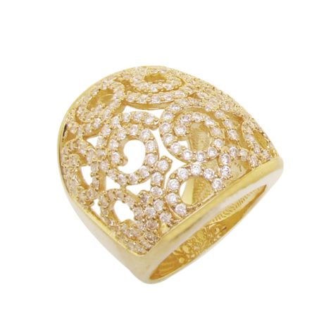 1 maix anel zirconias design caracois folheado ouro 18k semijoia antialergica sem niquel bruna semijoias brilho folheados