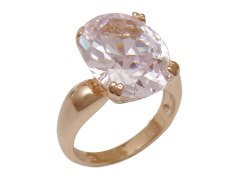 anel zirconia cor cristal oval grande folheado banhado ouro 18k semijoia bruna brilho folheados