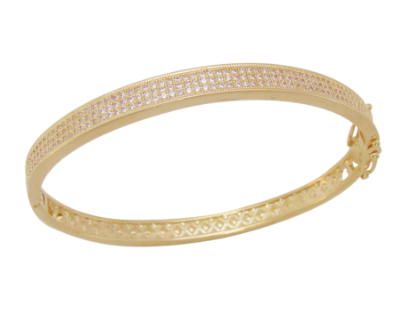 bracelete cravejado 3 fileiras micro zirconia cristal folheado banhado ouro 18k dourado semijoia antialergica sem niquel nickel free bruna semijoias brilho folheados bp0373