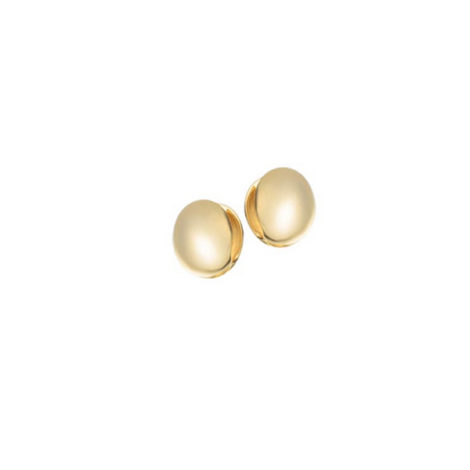 brinco oval bola redondo bipartido folheado banhado ouro 18k dourado semijoia antialergica sabrina joias brilho folheados