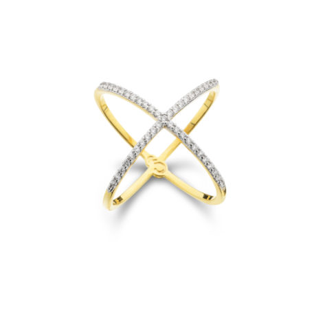 anel duplo cruzado cravejado zirconia double x design europeu banhado folheado ouro dourado semijoia antialergica sem niquel sabrina joias brilho folheados 1910487