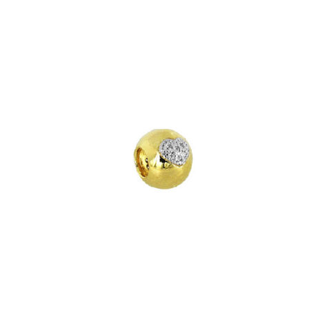 berloque bola coracao cravejado zirconia banhado ouro dourado semijoia antialerigica sem niquel sabrina joias brilho folheados