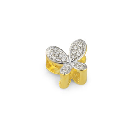 berloque borboleta cravejada zirconias aplique rodio banhado folheado ouro sabrina joias brilho folheados 1800203