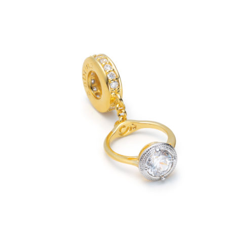 pingente berloque anel solitario pedra sabrina joias brilho folhados 1800243