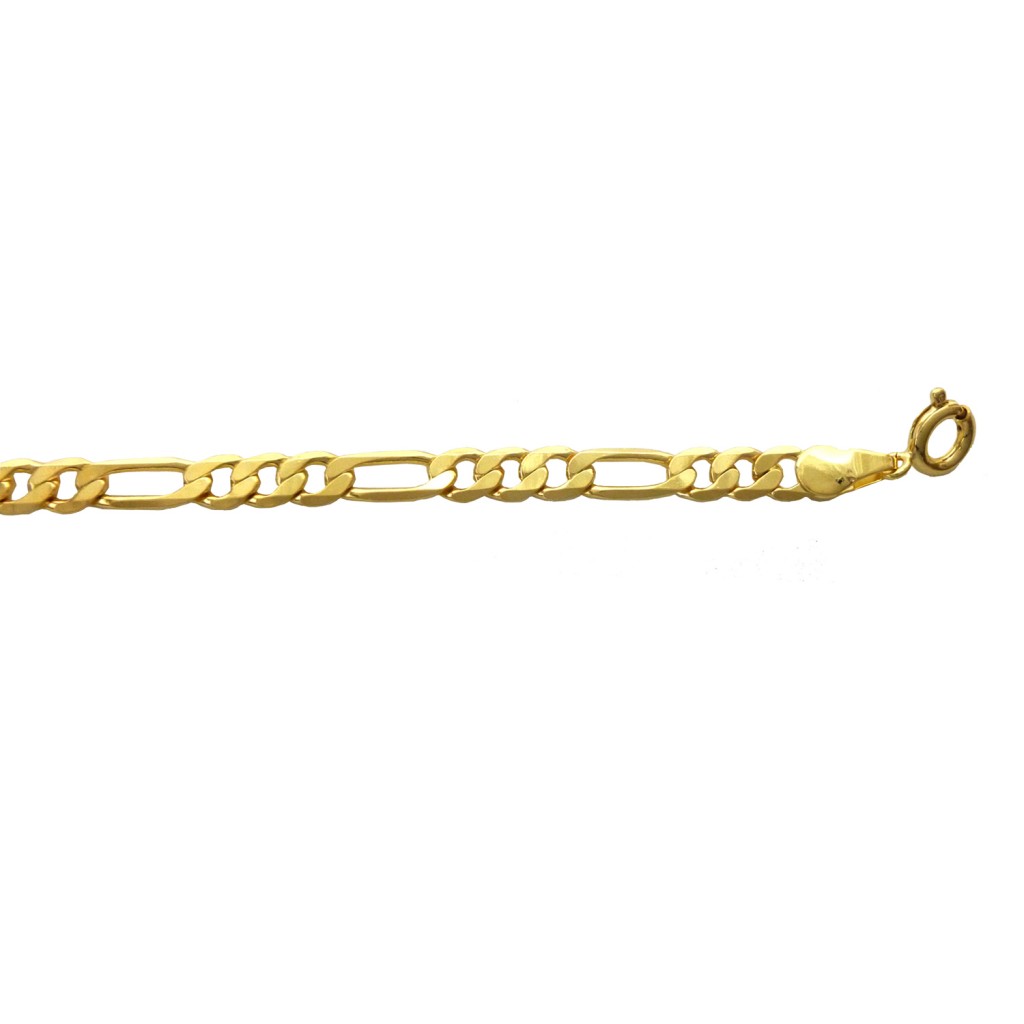 pulseira elo 3x1 semijoia banhada folheada ouro 18 cm comprimento 141E18