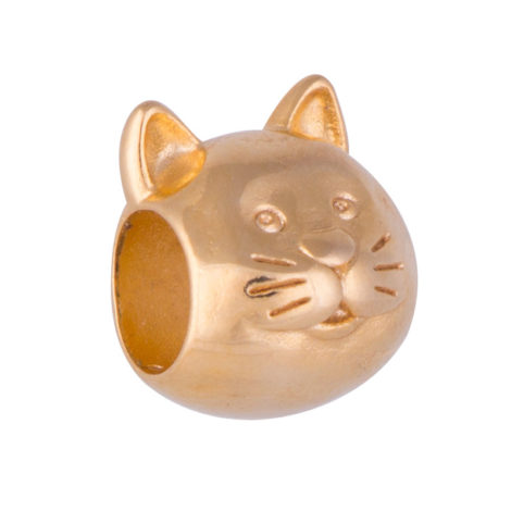 berloque gato banhado folheado ouro amarelo 1800295