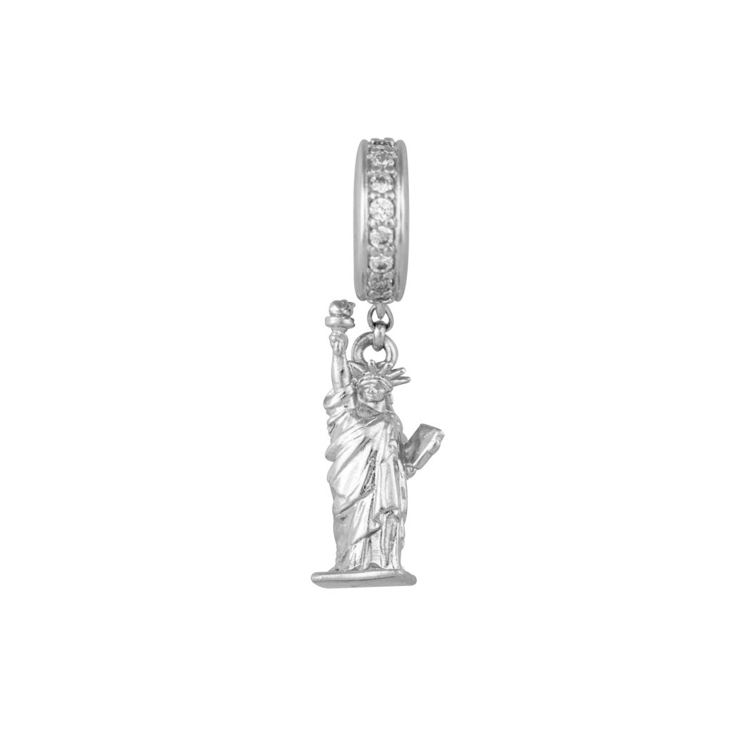R1800330 pingente estatua liberdade prateado zirconias banhado ouro branco brilho folheados sabrina joias