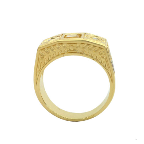 anel formatura infantil pedra branca detalhes joia folheada ouro brilho folheados bruna semijoias AB1208