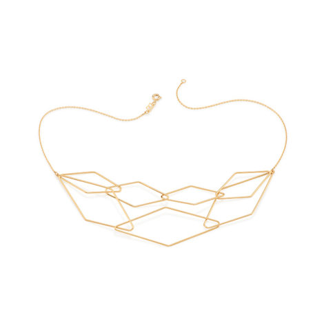 531740 maxi colar fios de ouro cadeado desing losango joia folheada rommanel colecao fashion catalogo 2017 lancamento