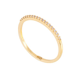 1910534 anel aparador com zirconias brancas joia folheada em ouro amarelo 18k brilho folheados sabrina joias
