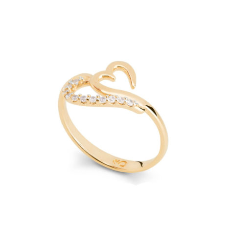 1910765 anel delicado fino coracao estilizado com zirconias joia folheado ouro dourado 18k sabrina joias brilho folheados