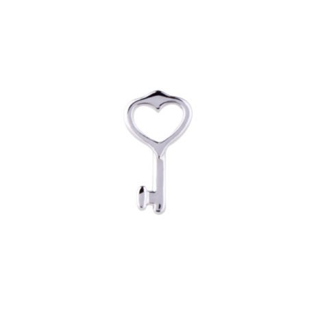 R1800389 mini pingente chave para usar dentro da caspula joia folheada em ouro branco rodio brilho folheados sabrina joias