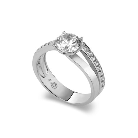 R525841 anel duplo com pedra solitaria e cravacao de zirconias joia folheada em rodio brilho folheados sabrina joias