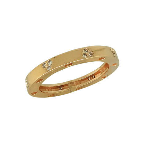 1910022 anel fino aro saltado folheado ouro rose com mini coracoes em zirconia branca brilhante sabrina joia brilho folheados
