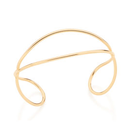 551525 bracelete formado por fio de tubo liso entrelacado joia folheada ouro 18k colecao rommanel 2018 brilho folheados