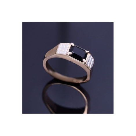 512641 anel com cristal preto rommanel colecao homem brilho folheados foto modelo