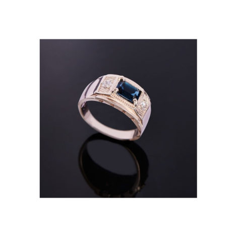 512642 anel cristal azul com zirconias rommanel colecao homem brilho folheados foto modelo