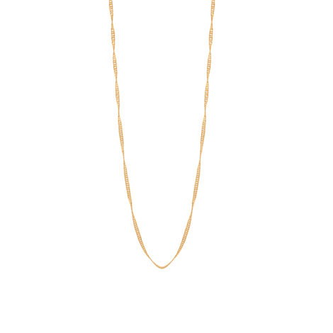 530591 orrente formada por fio cingapura espessura media 50cm comprimento folheada ouro marca rommanel loja brilho folheados