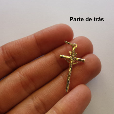 MB 0255 pingente cruz crucifixo corpo cristo crucificado placa inri folheado ouro 18k bruna semijoia loja brilho folheados 3