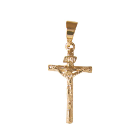 MB 0255 pingente cruz crucifixo corpo cristo crucificado placa inri folheado ouro 18k bruna semijoia loja brilho folheados