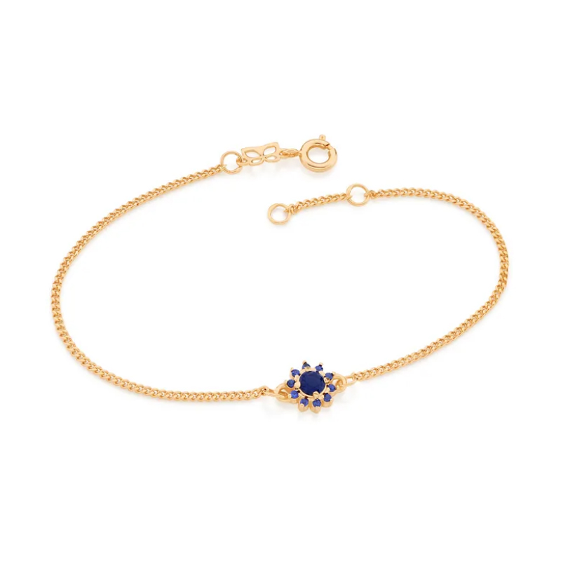 551608 pulseira feminina flor zirconias azuis joia rommanel colecao gratidao loja brilho folheados