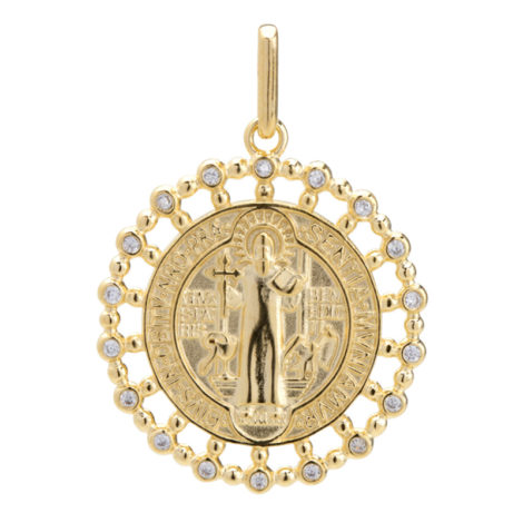 1800641 pingente medalha sao bento marca sabrina joias loja brilho folheados