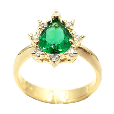 1910414 anel de formatura verde com zirconias brancas joia folheada ouro antialergica com caixa capelo loja brilho folheados 6