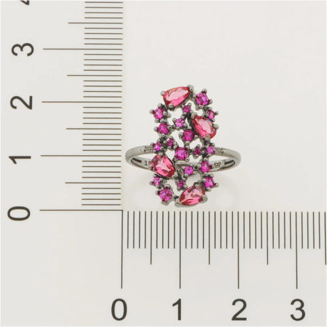 410037 anel rodio negro cristais e zirconias rosa colecao curacao blue marca rommanel loja revendedora brilho folheados 6