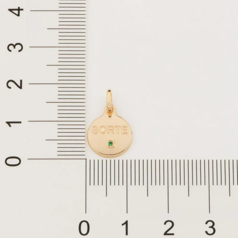 542250 pingente medalha delicada sorte zirconia verde joia rommanel loja revendedora brilho folheados 2