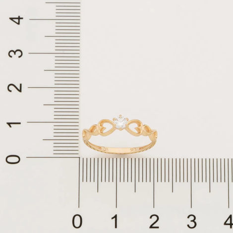 512889 anel dourado solitario com detalhe de coracao e infinito nas laterais marca rommanel loja brilho folheados 2