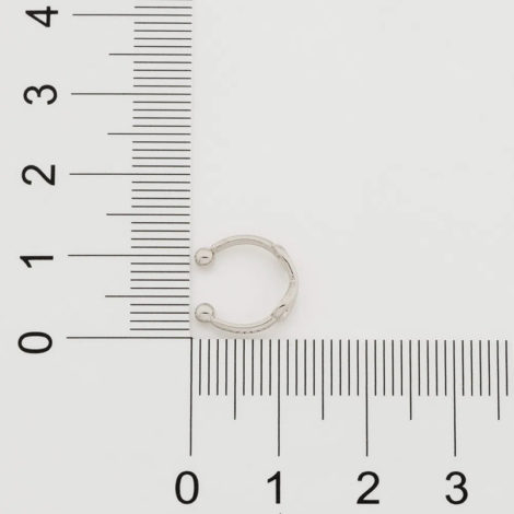 121792 brinco piercing de pressão prateado símbolo infinito vazado marca rommanel loja revendedora brilho folheados 2