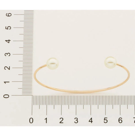 551670 bracelete 6 cm de diâmetro contendo 2 pérolas sintéticas marca rommanel loja revendedora brilho folheados 2