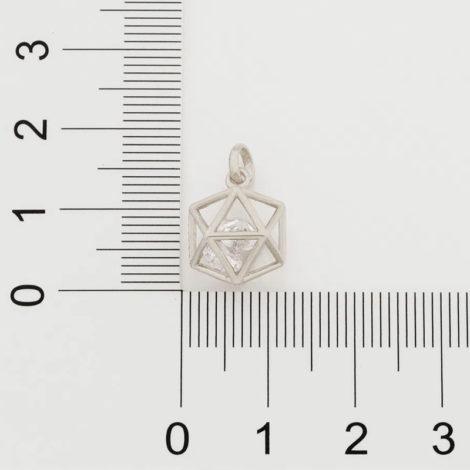 140823 pingente formato geometrico icosaedro 2 zirconias brancas brilhantes colecao cores da vida rommanel loja brilho folheados 2