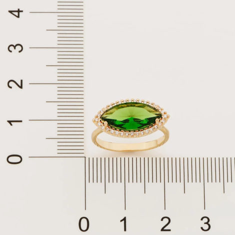 512888 anel maxi cristal oval na horizonal verde com zirconias brancas colecao fe na vida marca rommanel loja brilho folheados 2