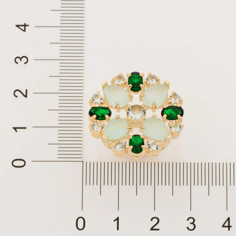 512905 maxi anel cristais tons de verde colecao fe na vida marca rommanel loja revendedora brilho folheados 2