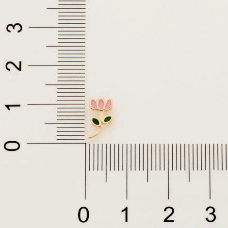 526501 brinco infantil flor tulipa resina colorida colecao cores da vida marca rommanel loja revendedora brilho folheados 4