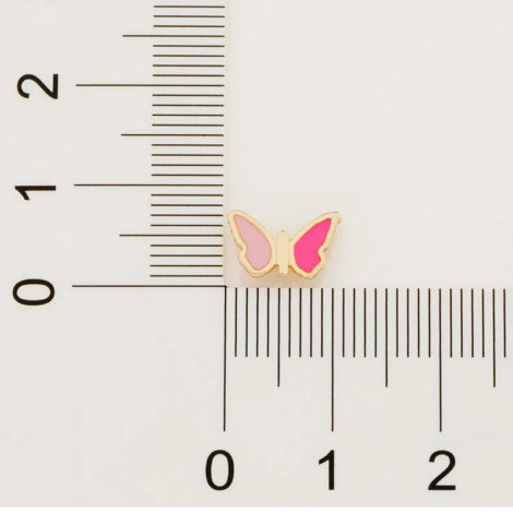 526502 brinco infantil borboleta resina rosa tarraxa tradiconal colecao cores da vida rommanel loja brilho folheados 6