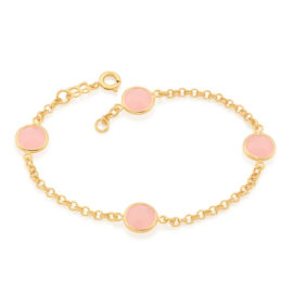 551671 pulseira composta com cristais redondo rosa colecao cores da vida marca rommanel loja revendedora brilho folheados