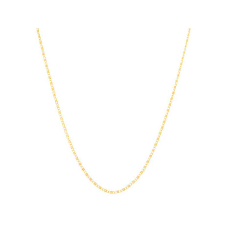 Imagem de fundo branco contando uma corrente feminina de elo mimosa diamantada. Corrente original da marca Rommanel. Código sku da corrente é o 530335.