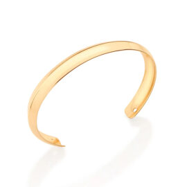 Foto de fundo branco do bracelete masculino dourado, semijoia da marca Rommanel. Código 552016