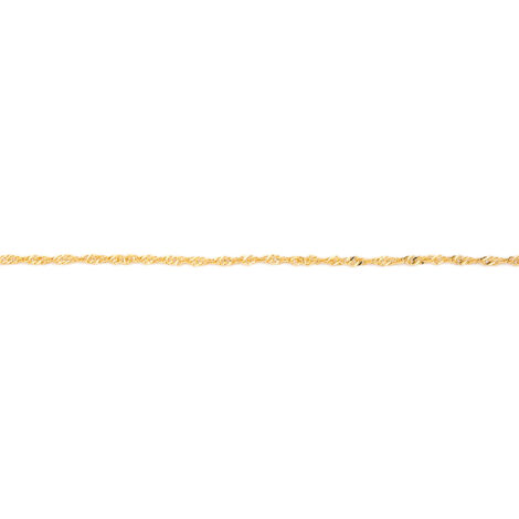 Foto fundo branco da pulseira de elos trançados folheada a ouro, cor dourado, da marca Sabrina Joias revendida pela Brilho Folheados. Código 108E18